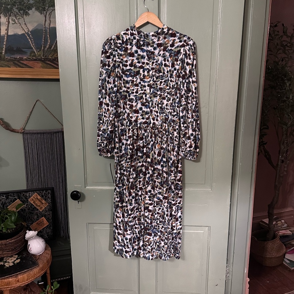 Maggie London long sleeve multi fall color dress